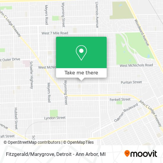 Fitzgerald/Marygrove map