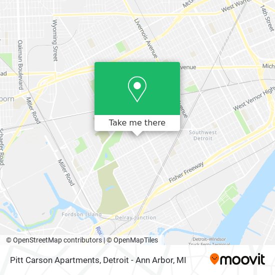 Pitt Carson Apartments map