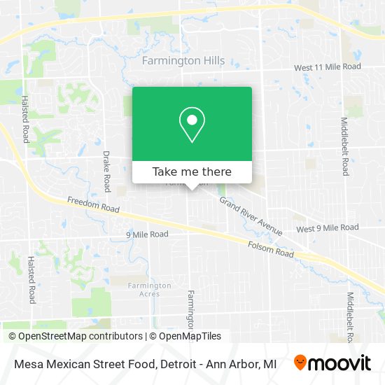 Mesa Mexican Street Food map