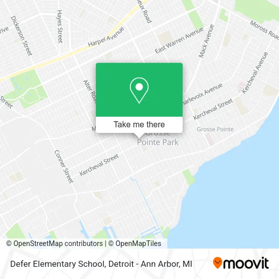 Defer Elementary School map