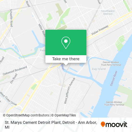 Mapa de St. Marys Cement Detroit Plant