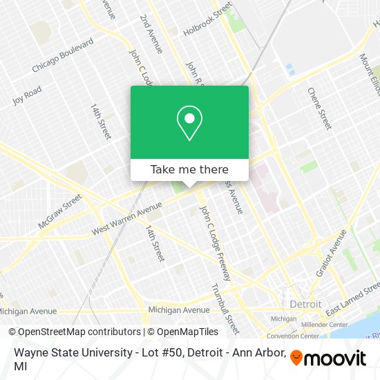Mapa de Wayne State University - Lot #50