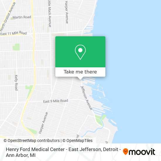 Henry Ford Medical Center - East Jefferson map