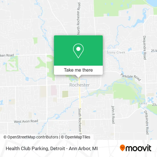 Health Club Parking map