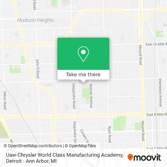 Uaw-Chrysler World Class Manufacturing Academy map