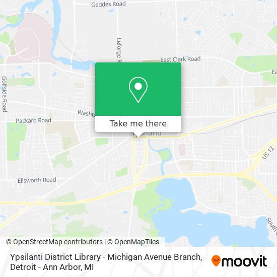 Ypsilanti District Library - Michigan Avenue Branch map