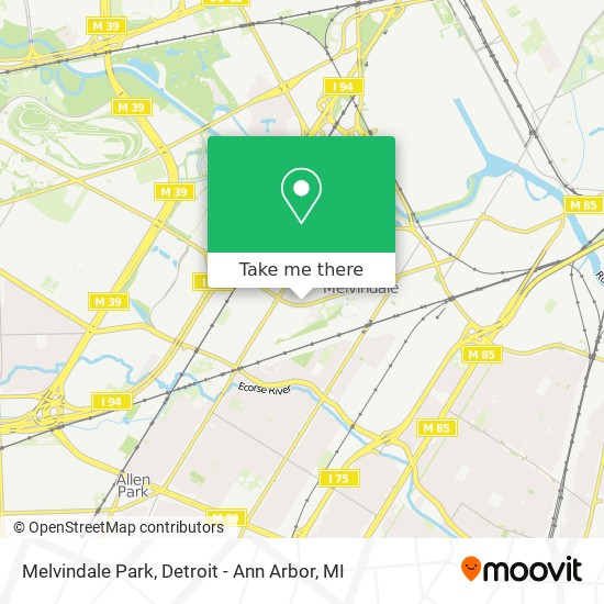 Mapa de Melvindale Park