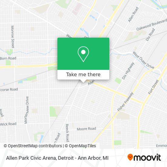 Mapa de Allen Park Civic Arena