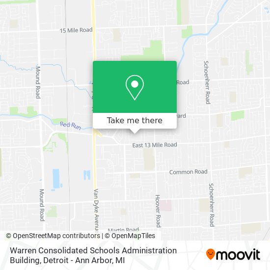 Mapa de Warren Consolidated Schools Administration Building