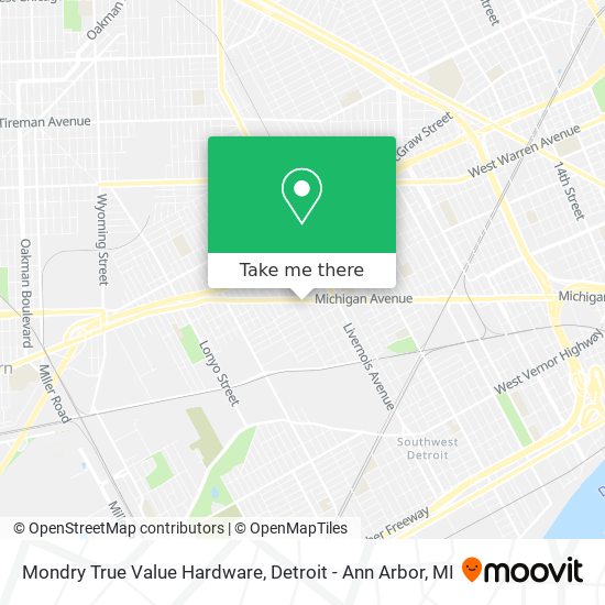 Mondry True Value Hardware map