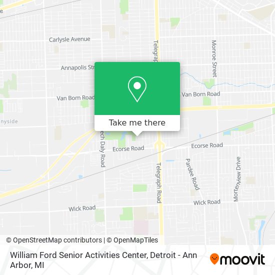 William Ford Senior Activities Center map