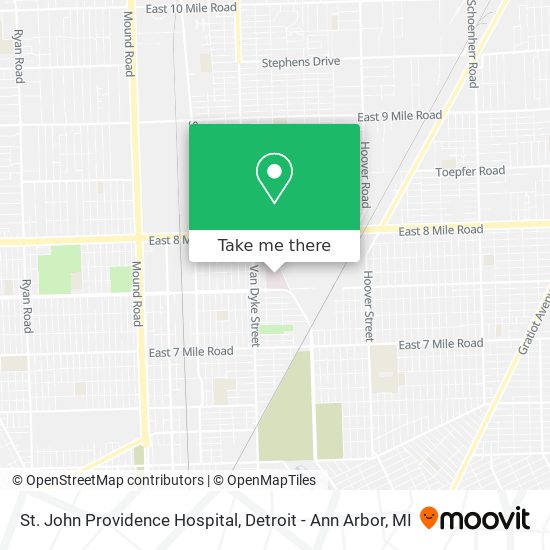 St. John Providence Hospital map