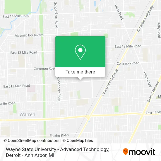 Wayne State University - Advanced Technology map