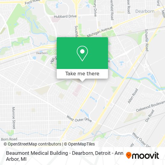 Mapa de Beaumont Medical Building - Dearborn