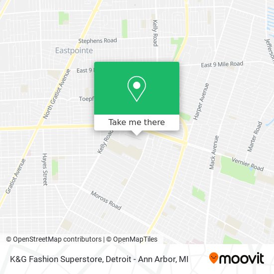 Mapa de K&G Fashion Superstore