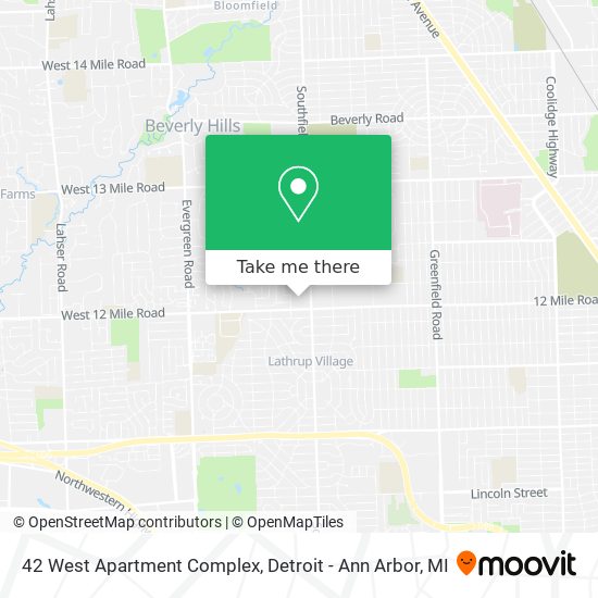 42 West Apartment Complex map