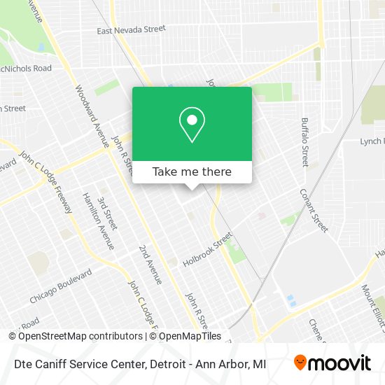 Dte Caniff Service Center map