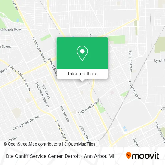 Dte Caniff Service Center map