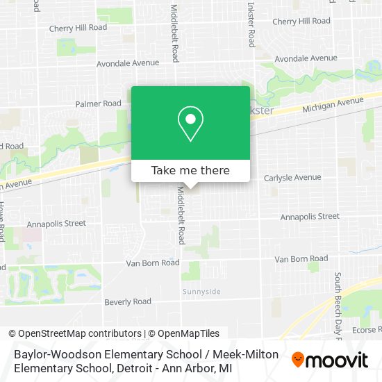 Baylor-Woodson Elementary School / Meek-Milton Elementary School map
