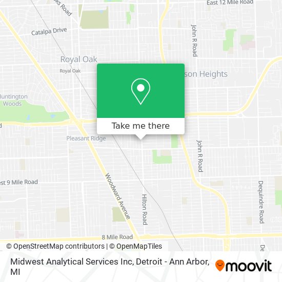 Mapa de Midwest Analytical Services Inc