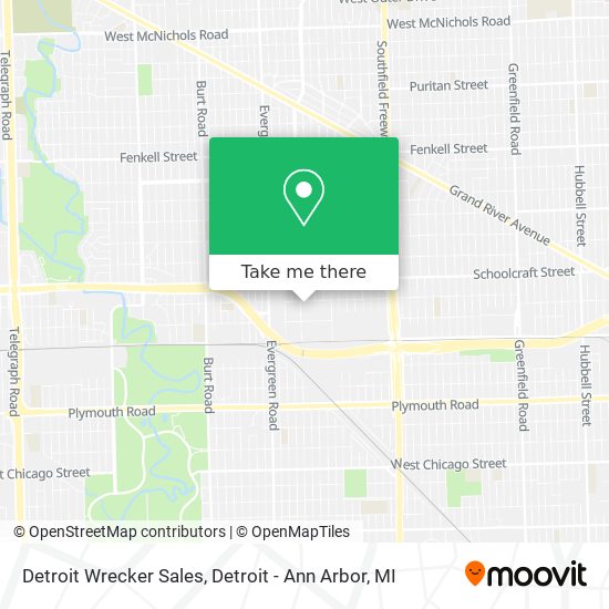 Mapa de Detroit Wrecker Sales