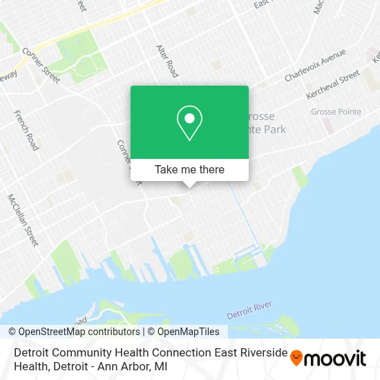 Detroit Community Health Connection East Riverside Health map