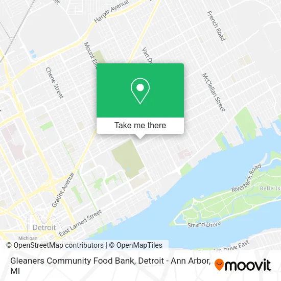 Gleaners Community Food Bank map