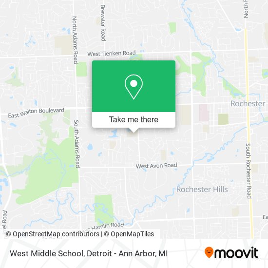 Mapa de West Middle School