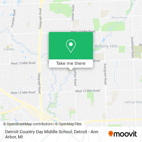 Detroit Country Day Middle School map