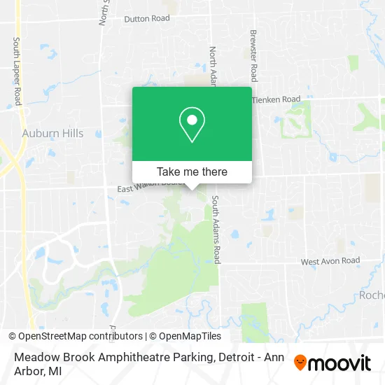 Meadow Brook Amphitheatre Parking map