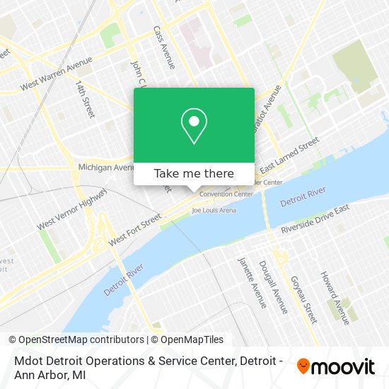 Mdot Detroit Operations & Service Center map