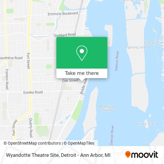 Mapa de Wyandotte Theatre Site