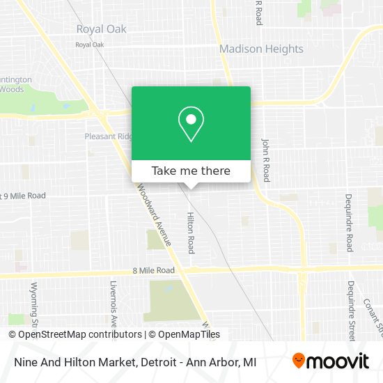 Nine And Hilton Market map