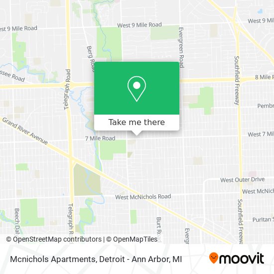 Mapa de Mcnichols Apartments