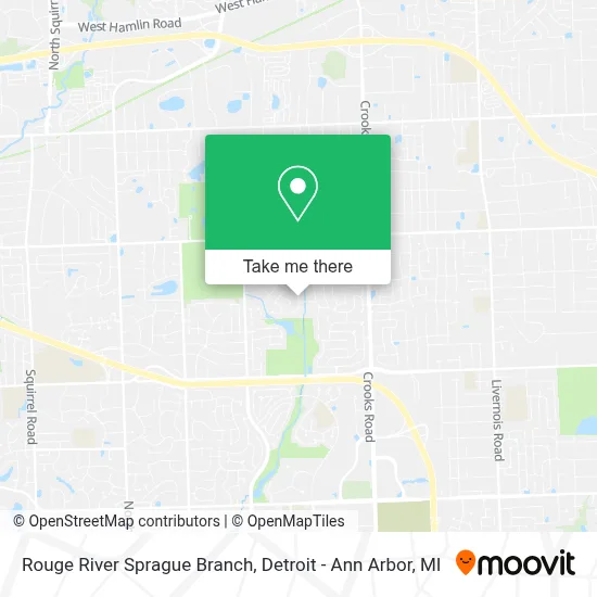Rouge River Sprague Branch map