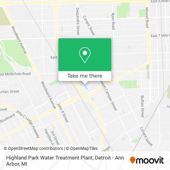 Highland Park Water Treatment Plant map