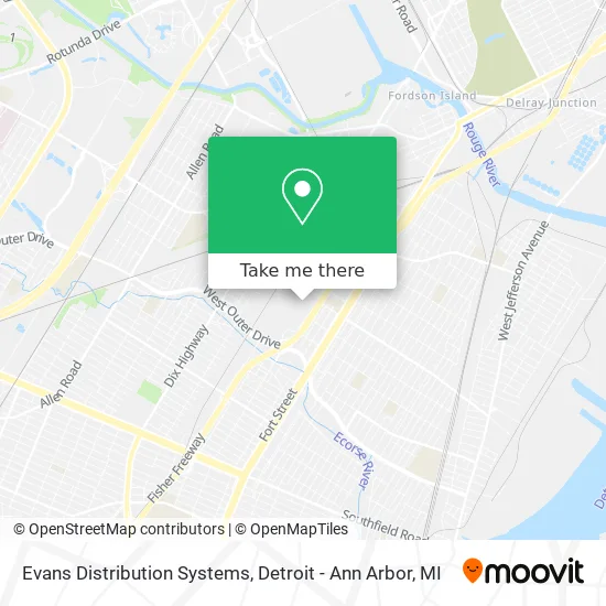 Evans Distribution Systems map