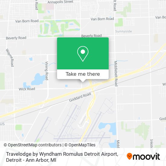 Mapa de Travelodge by Wyndham Romulus Detroit Airport