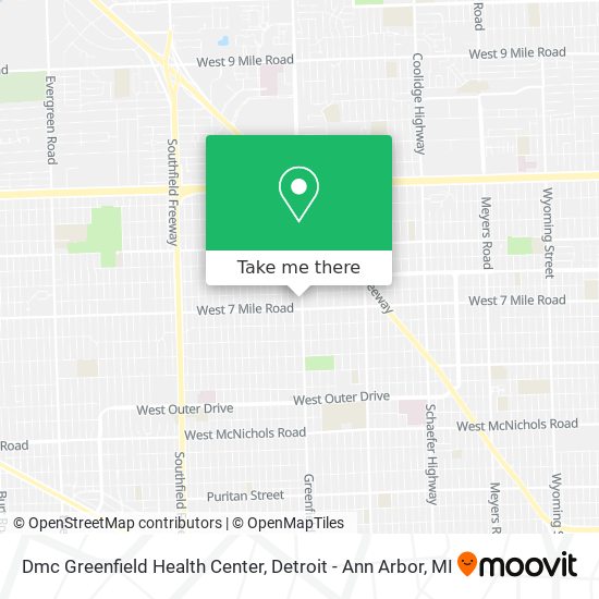 Dmc Greenfield Health Center map