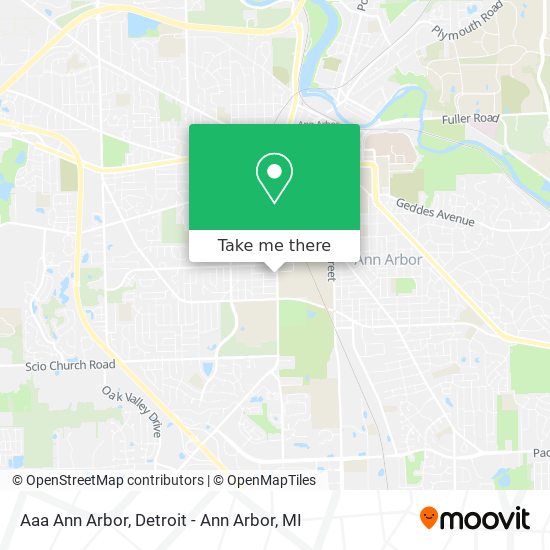 Aaa Ann Arbor map