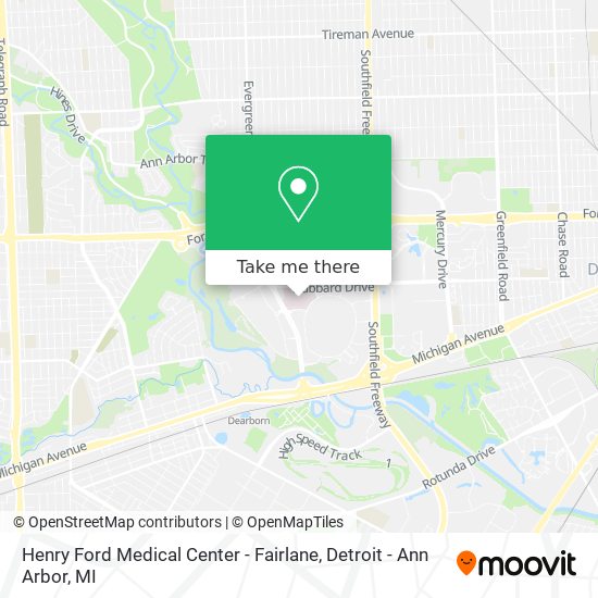 Henry Ford Medical Center - Fairlane map