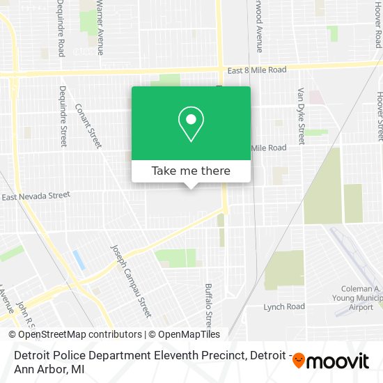 Detroit Police Department Eleventh Precinct map