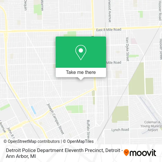 Mapa de Detroit Police Department Eleventh Precinct