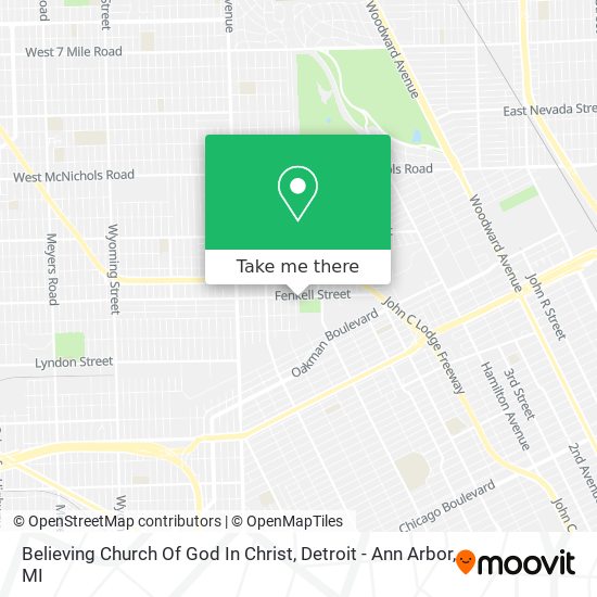 Believing Church Of God In Christ map