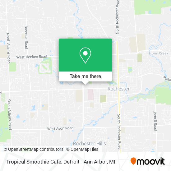 Tropical Smoothie Cafe map