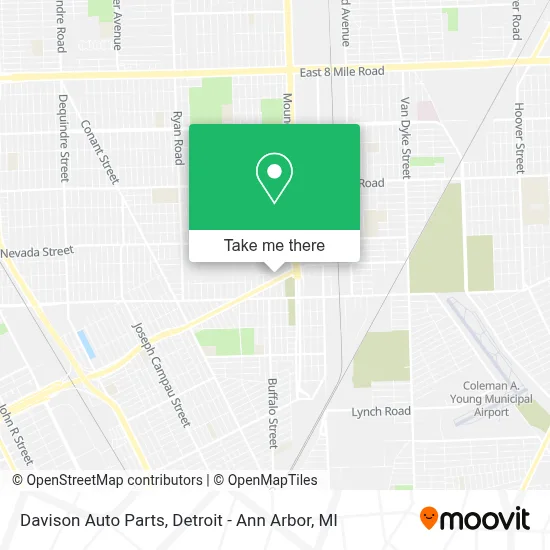 Davison Auto Parts map