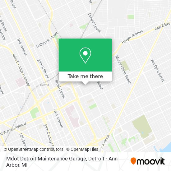 Mapa de Mdot Detroit Maintenance Garage