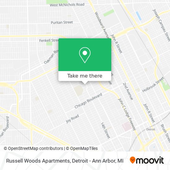Mapa de Russell Woods Apartments