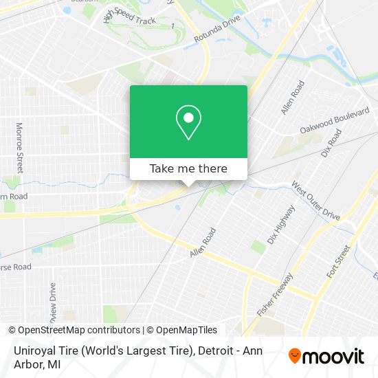 Mapa de Uniroyal Tire (World's Largest Tire)