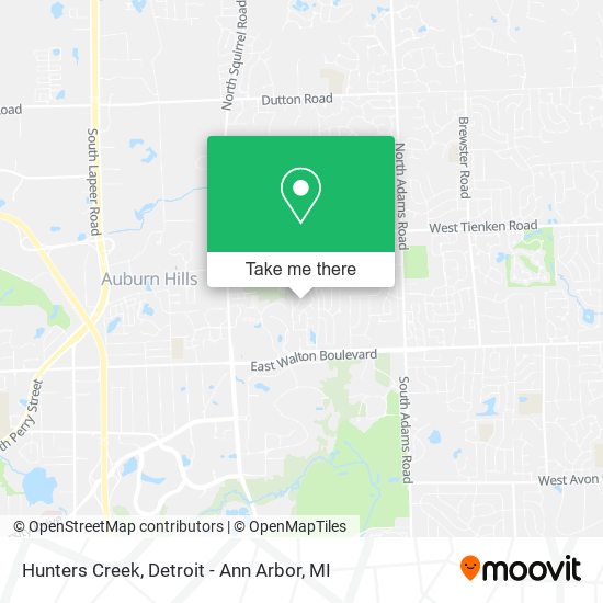Mapa de Hunters Creek